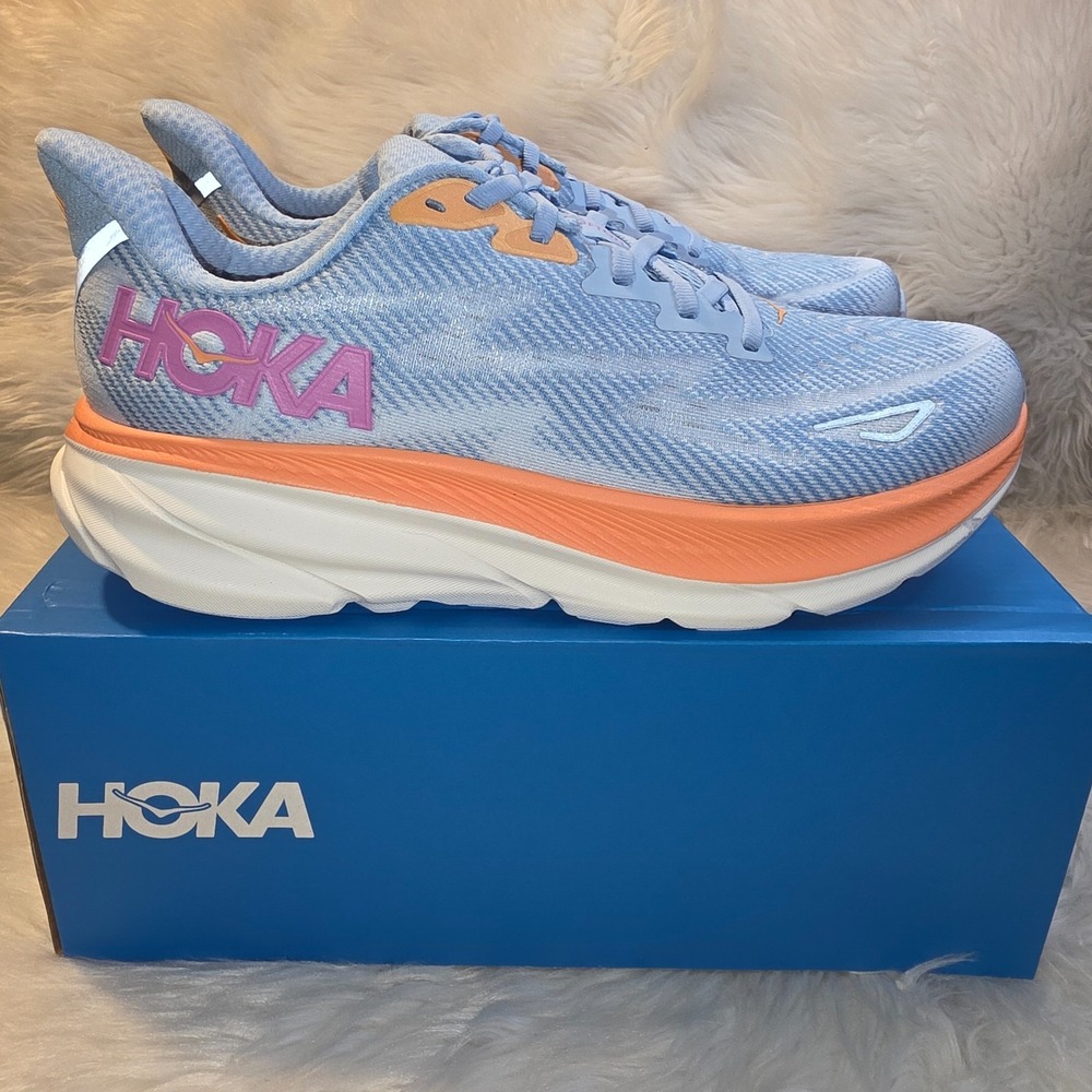 Size 9.5 - Hoka One One HOKA Clifton 9 Airy Blue W